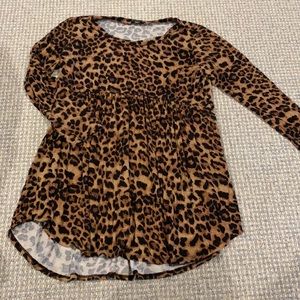 Animal print 3/4 sleeve
